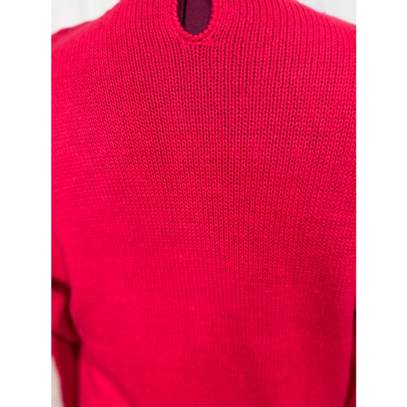 Victoria Harbour Red Beaded Sequin Sweater Large - Picture 9 of 16
